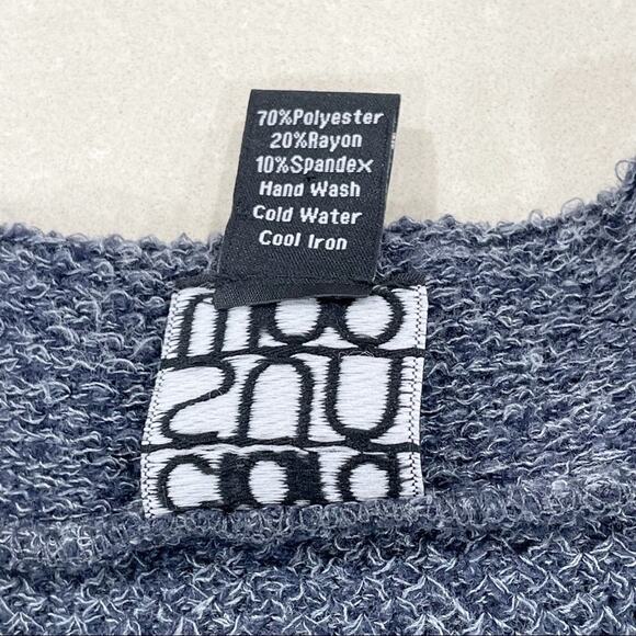 Clara Sunwoo Long Open Front Cardigan Pockets Blue Medium - Picture 6 of 6